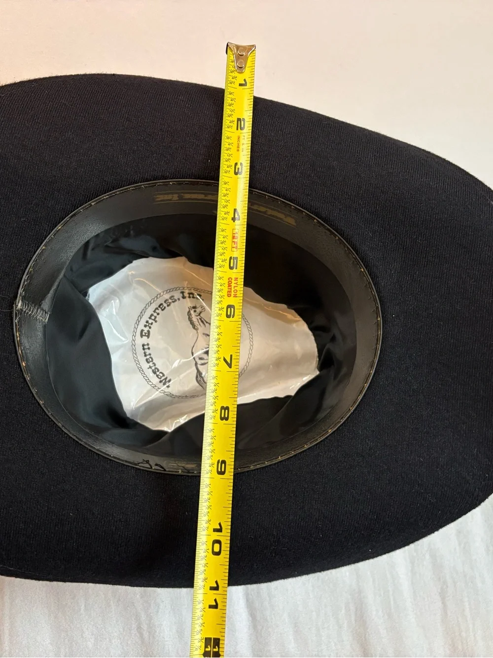 Western Express Black Felt Cowboy Hat Gold Band Youth Small Made in Mexico